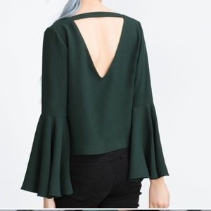 Zara bell sleeves top